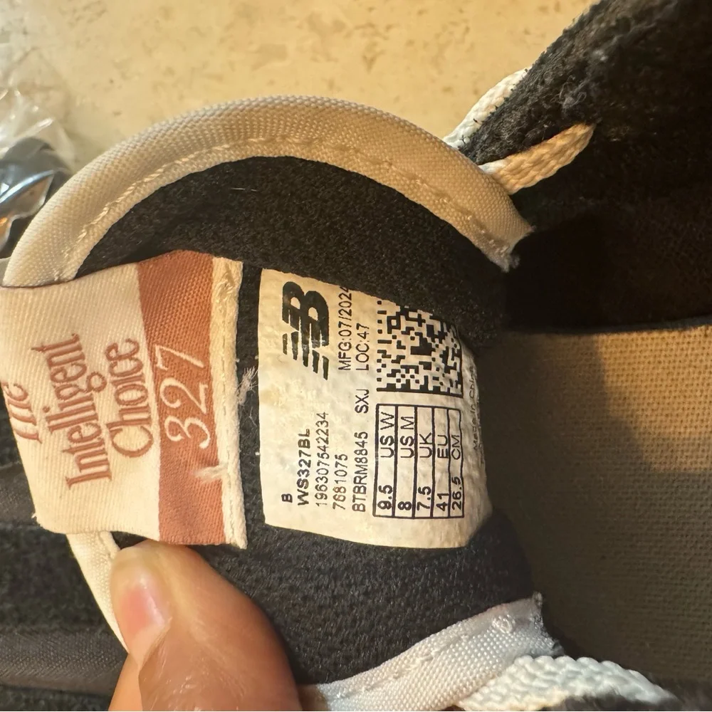 New Balance Black and White Low-Profile Running Sneakers - Picture 5 of 5